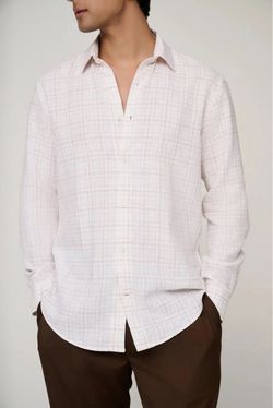 ARMANI Pink Check Linen Shirt
