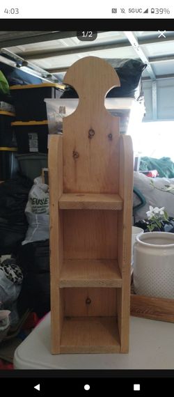 Wood shelves