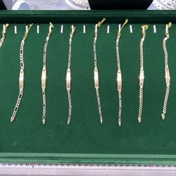 Kid Gold Bracelets / Esclavas De Oro Para Niño 