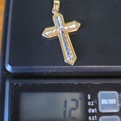 14k gold cross
