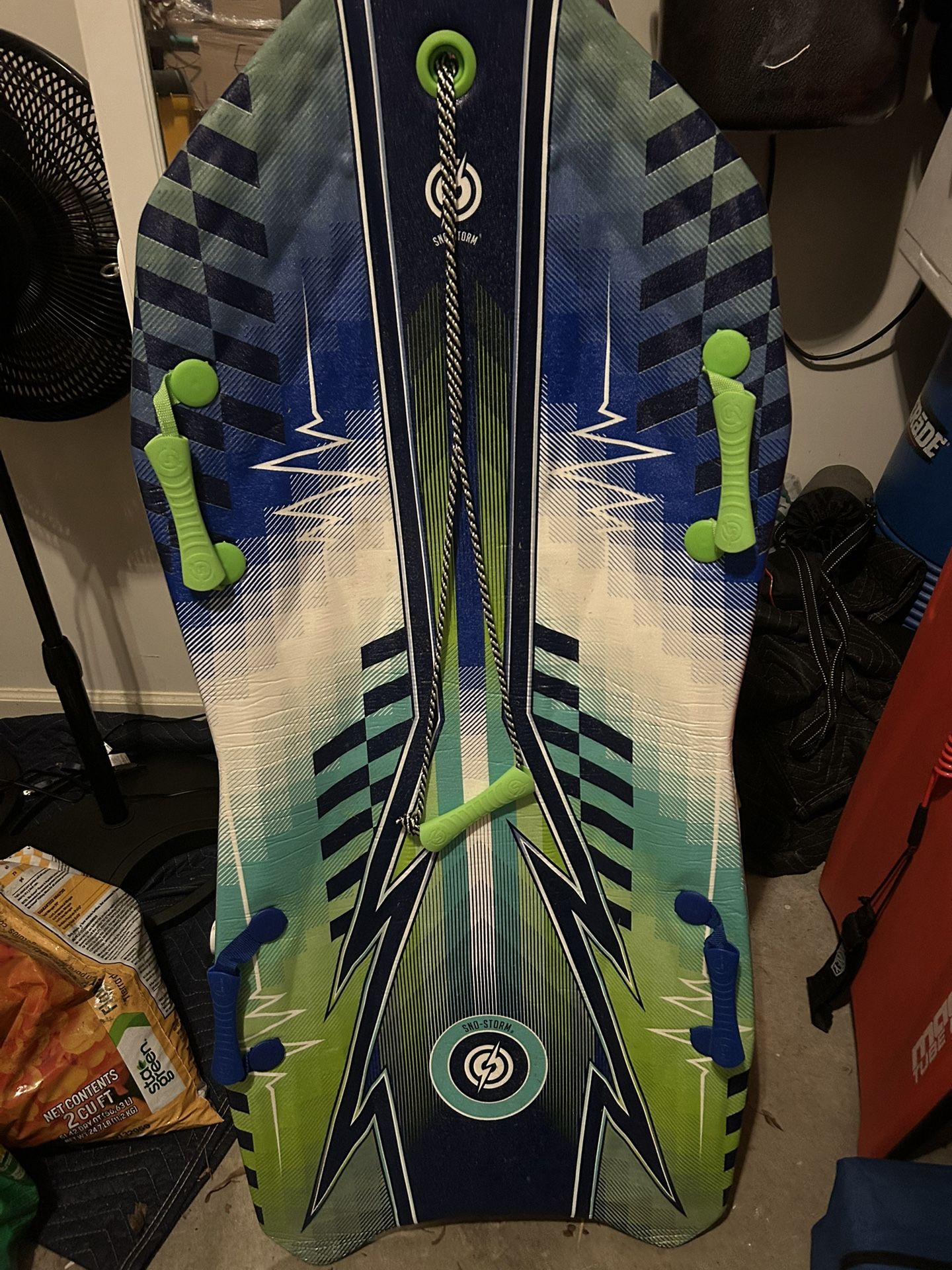 Sno-Storm Viper Nex Foam Sled – Green/Blue – 50”