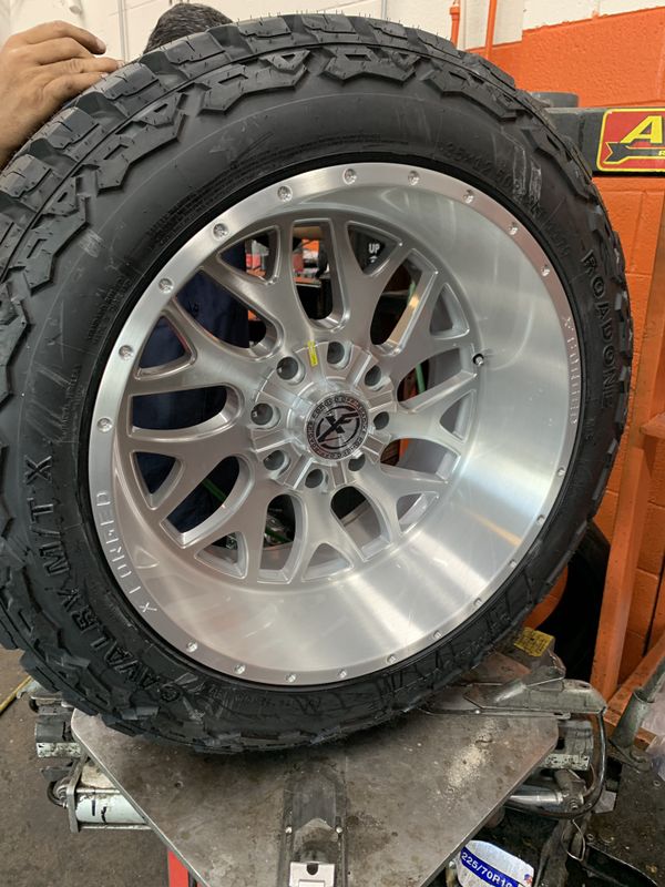 22x12 XF wheels brushed 568 lug for Sale in Dallas, TX OfferUp