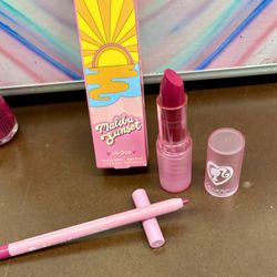 ColourPop Barbie Lux Lipstick and Liner Set in Malibu Sunset
