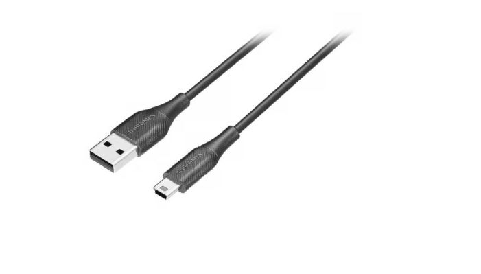 USB to Mini-B Black Charge-and-Sync Cable