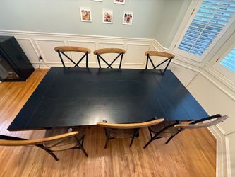 Black dining table