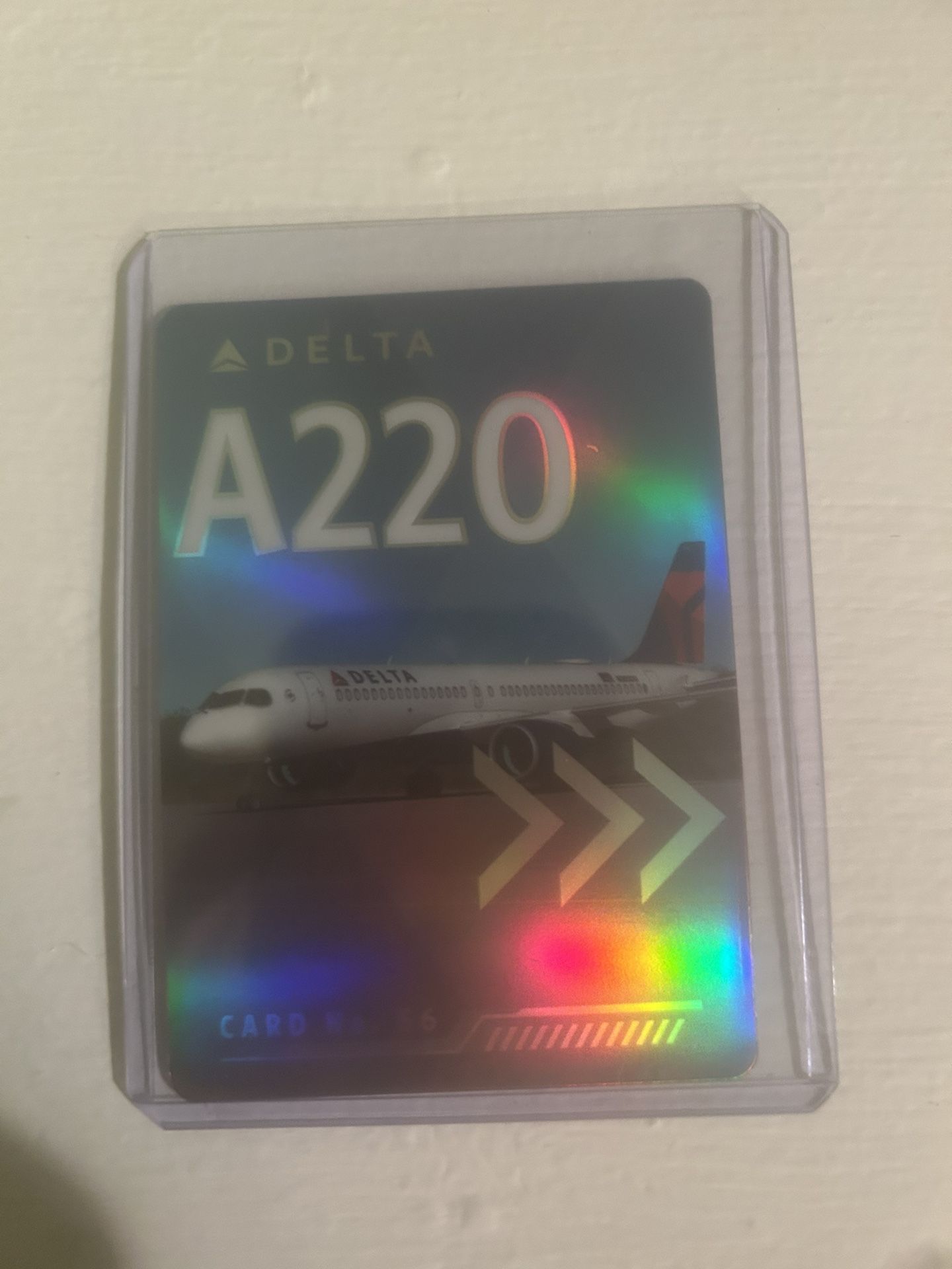 Delta Airbus 220 Trading Card