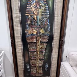 🔥 Large Egyptian King Tut Framed Wall Art – Must See! 🔥
