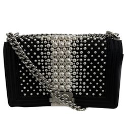 Chanel Pearls Black  Le Boy Bag