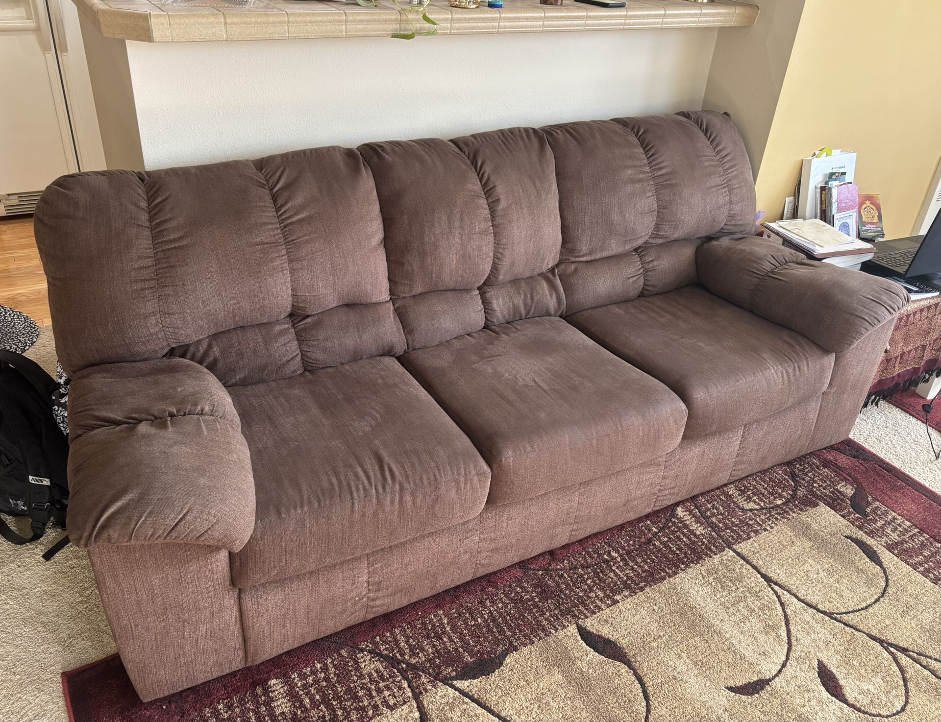 [FREE] Brown Sofa, 3-seater
