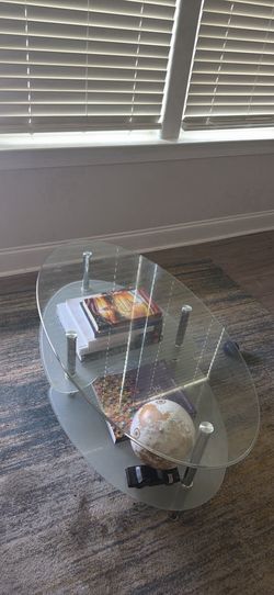 Glass coffee table