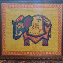 Embroidered Elephant Wall Art