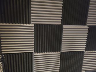 96pcs Black+Grey Acoustic Foam Panels 1 X 12 X 12 Inches