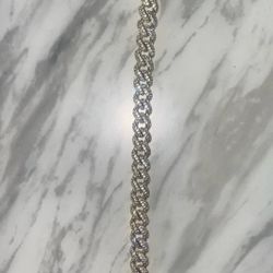 1 CT. T.W. Diamond Square Curb Link Chain Bracelet in Sterling Silver