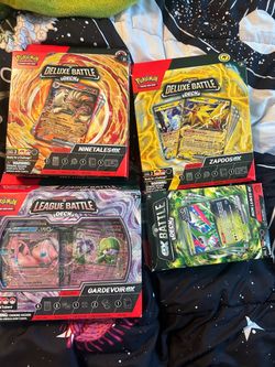 pokemon battle decks playing trading cards lot of 4