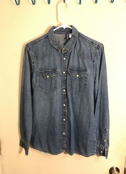 H&M Jean Button Up Slim Fit Size Small Men
