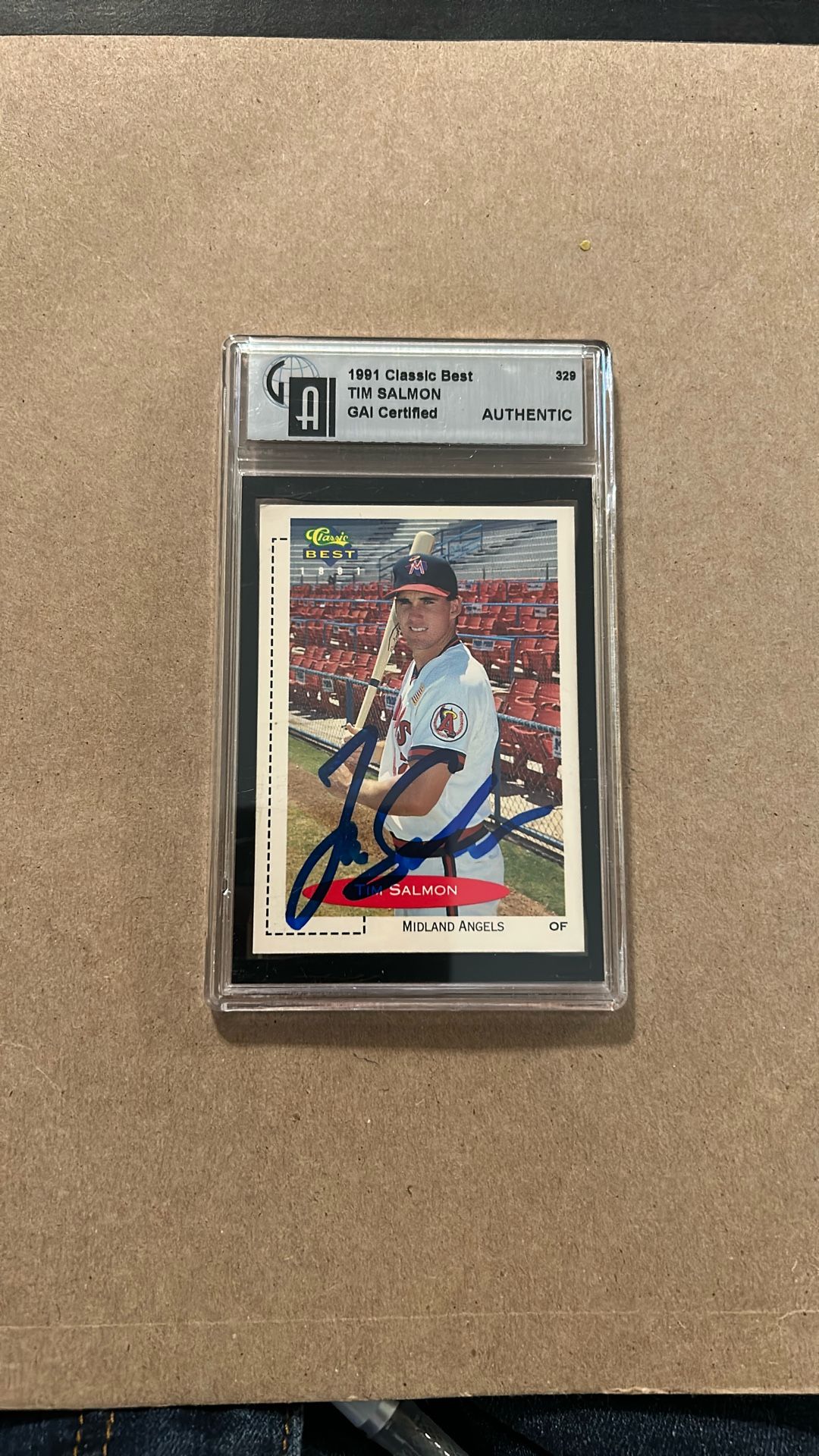 1991 Classic Best 329 Tim Salmon 15 ROOKIE RC AUTO SIGNED Autograph Card