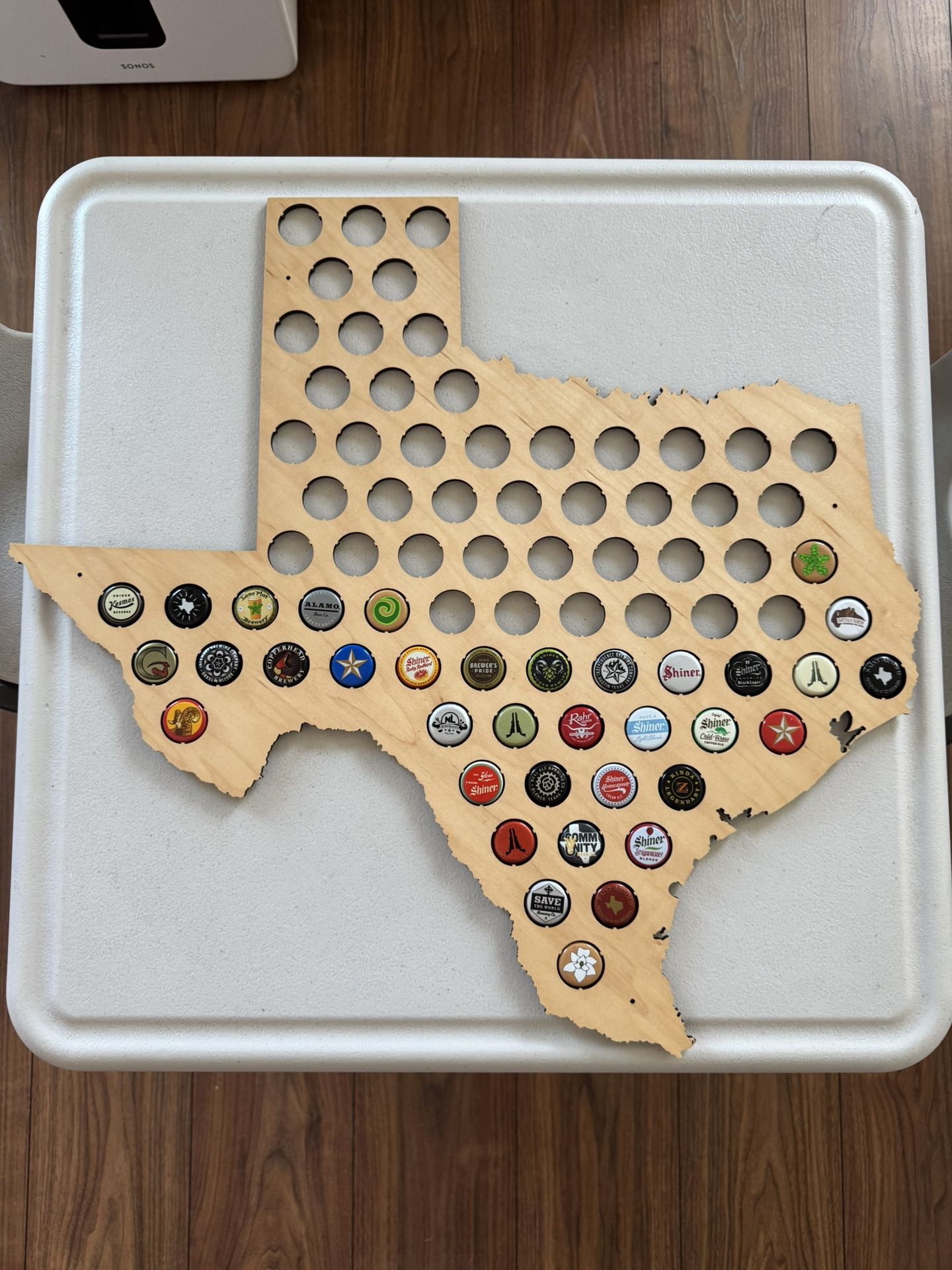 Texas Beer Bottle Cap Display
