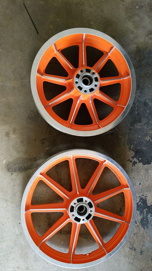 Harley 9 spoke mag wheels Dyna, FXR, Sportster 1999 and earlier for