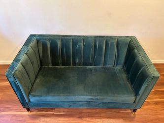 Green Velvet Loveseat