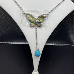 Butterfly Pendant In Stainless Steel. 