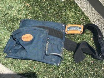 DuPont Cordura Durolote 6245 Navy Blue Tool Belt.   3 pocket with Hammer and Tape Measure Hangers