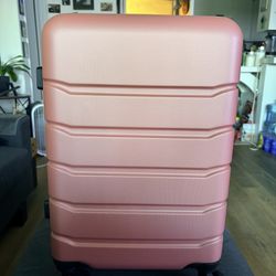 20” Pink Lightweight Hardshell Carry On Suitcase