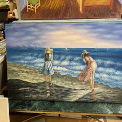 Beach landscape Oil Painting 