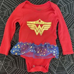 24 months Wonder Woman Onesie + matching Head Band (Halloween Or Everyday)