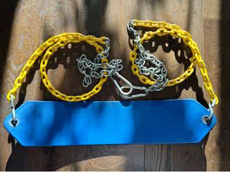 Commercial Playground Swing Seat w/ Yellow Coated Chains – Made in USA - Great Condition