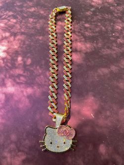 Hello Kitty iced out Chain/necklace