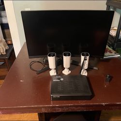 Wi-Fi Security Cameras With Gaming Monitor
