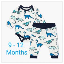 M+A Organic 'First Moves Set' 2-pc Dinosaur Set - Boys  9 - 12 *NWT*