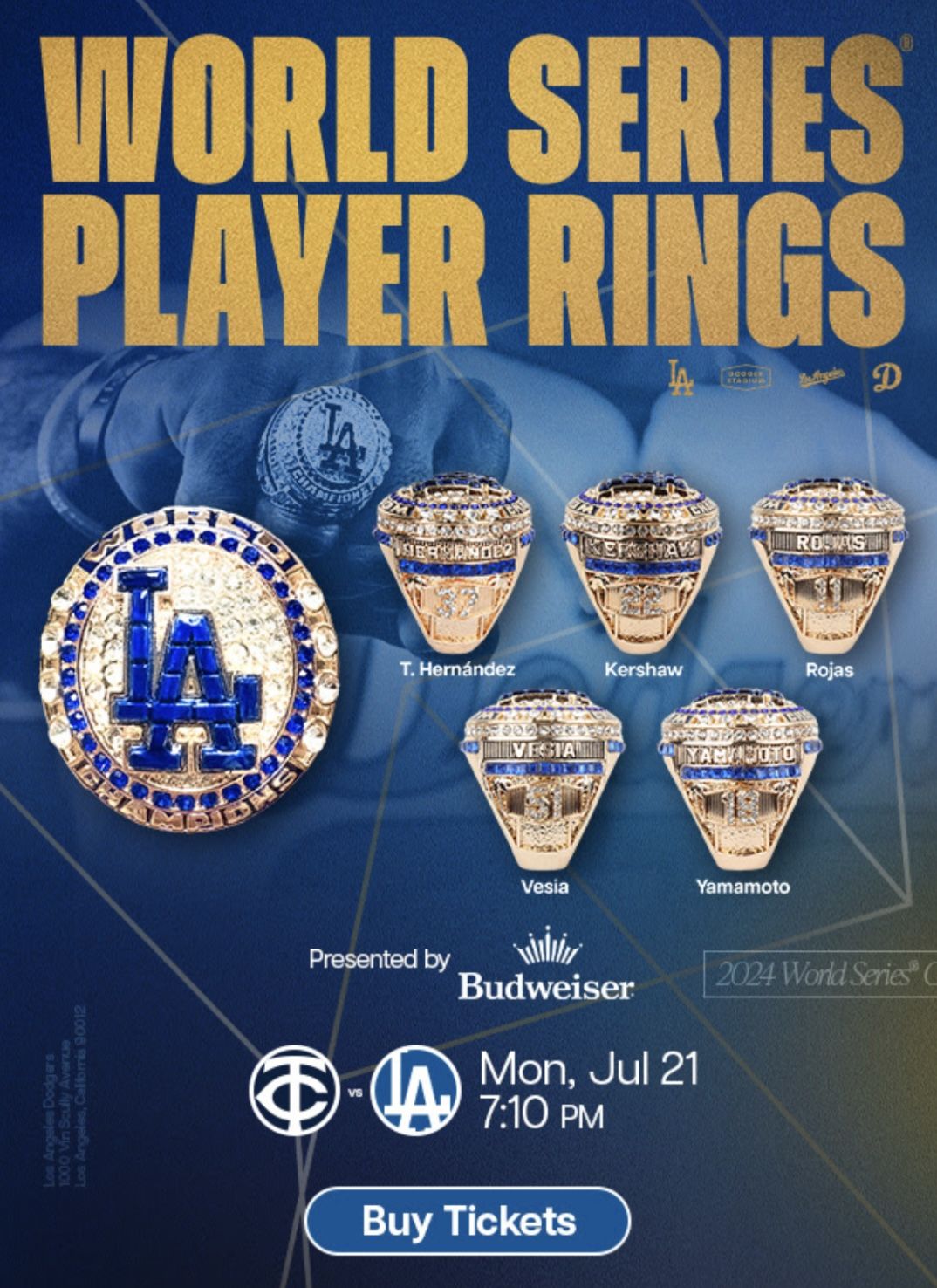 Dodger Rings Full Set