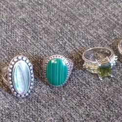 Son Varios Anillos De Sterling Silver 925 Con Piedras Originales $30  C/U Son 5