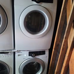 Samsung Front Load Washer And Stackable Gas Dryer Set 
