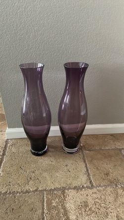 Tall purple vases