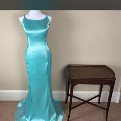 Vintage Turquoise/Aqua Prom Dress