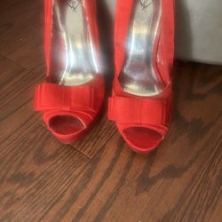 Women’s Red High Heel Shoes Size 5 1/2