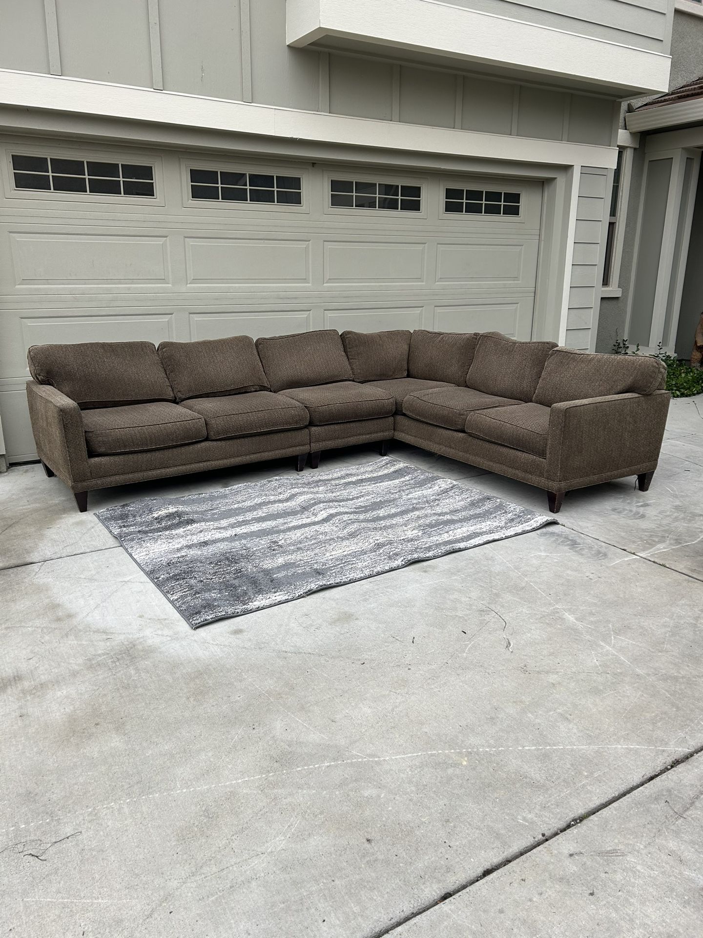 Ashley Furniture 3-Piece Brown Sectional (Delivery Available)