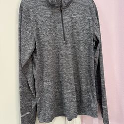 Grey Nike Dri-Fit quarter zip sweatshirt 