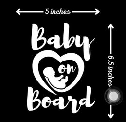 Baby on Board Signs for Car, 6.5 × 5 Baby on Board, Waterproof and UV-Resistant