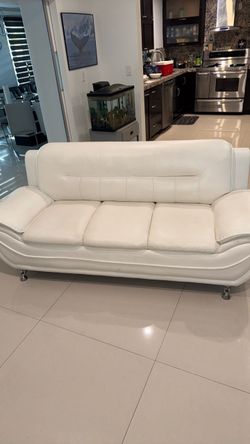 Modern white sofa