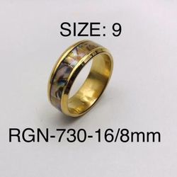 Stainless Steel Ring Band For Men & Women: RGN-730-16/Ring Size-9