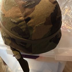 Military helmet with Chin strap