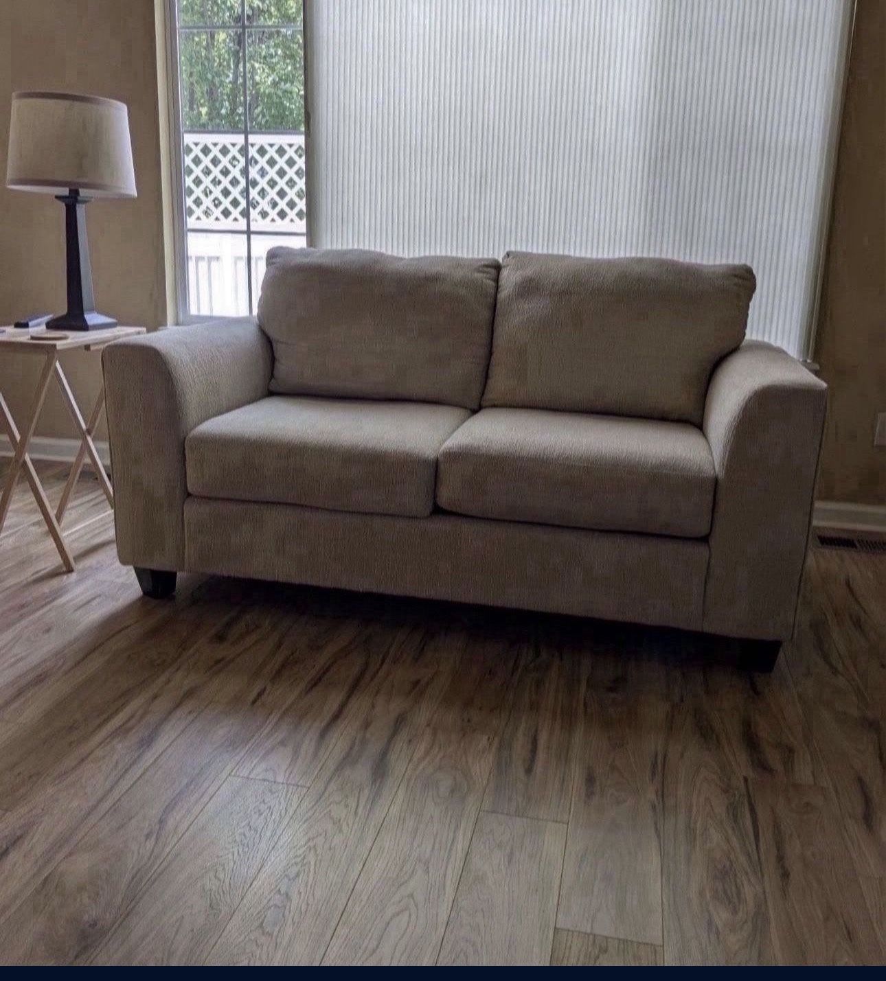 Cream Color Sofa Couch - Loveseat - Like New