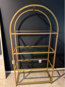 Gold and Glass Bookshelf