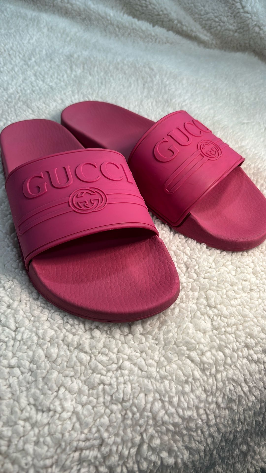Gucci Pink Slides