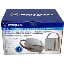 Westinghouse Personal Air Purifier NCCO Portable HEPA Carbon 100 Sq Ft Used