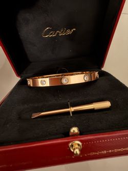 Cartier Bracelet Rose Gold 10 Diamonds