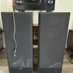 JVC Duel Speakers w/ Pioneer Av Receiver VSX-524